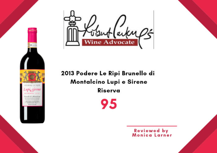 Lupi e Sirene 2013 Wine Advocate review