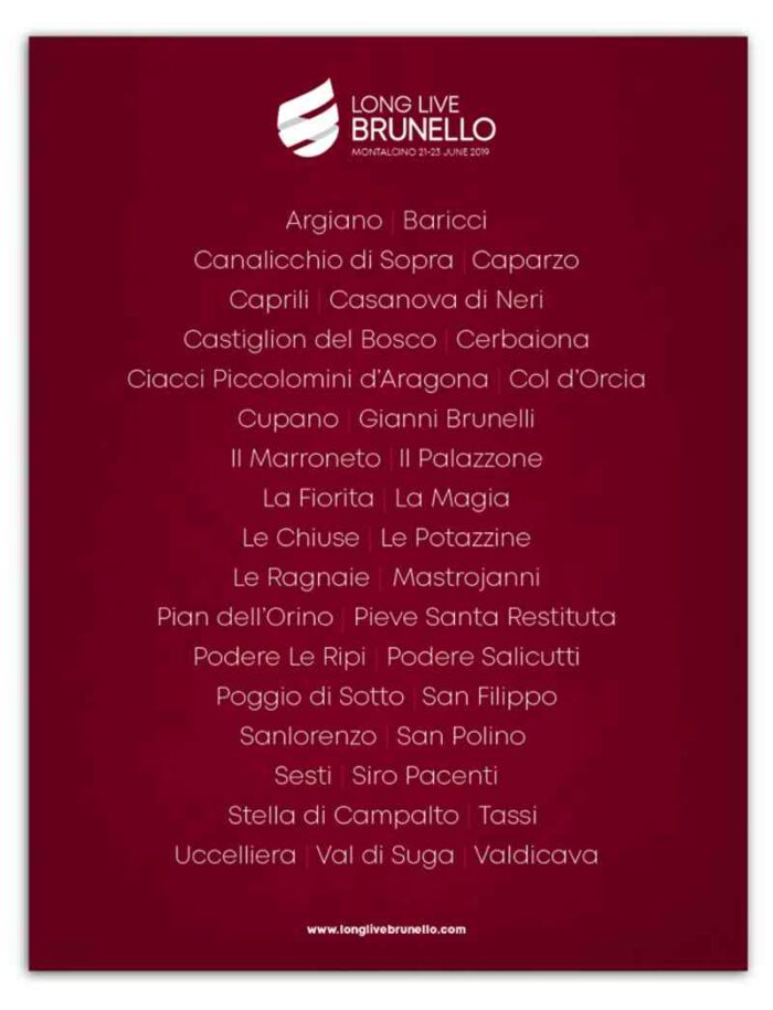 Long live brunello calendar