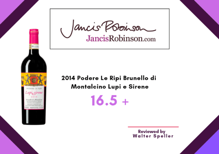 Lupi e Sirene 2014 Jancis Robinson review