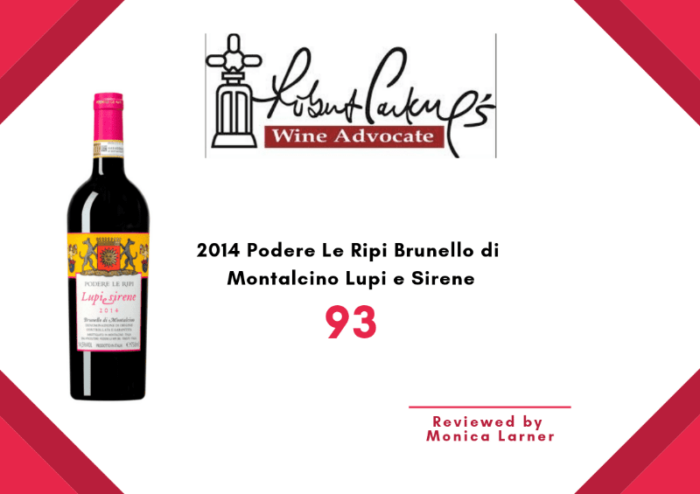 Lupi e Sirene 2014 Wine Advocate review