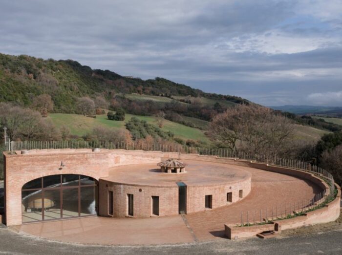 The Golden Cellar at Podere Le Ripi Winery in Montalcino