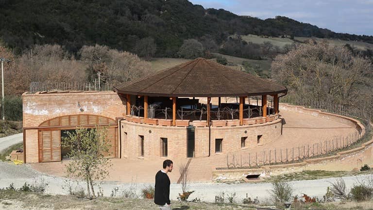 Winemaker Sebastian Nasello at Podere Le Ripi, a biodynamic winery in Montalcino